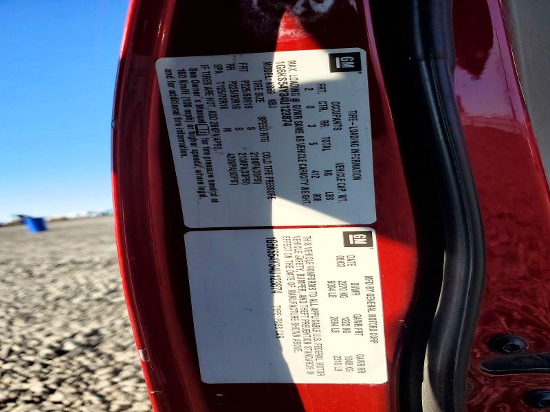 74278135 :رقم المزاد ، 1G6KS54Y34U123874 vin ، 2004 Cadillac Seville مزاد بيع