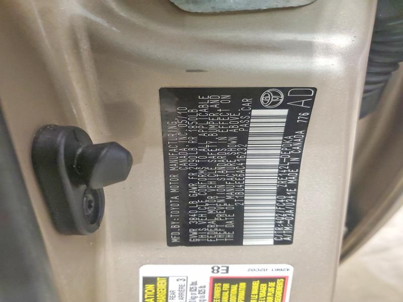 Auction sale of the 2010 Toyota Corolla, vin: 2T1BU4EE6AC416232, lot number: 99296865