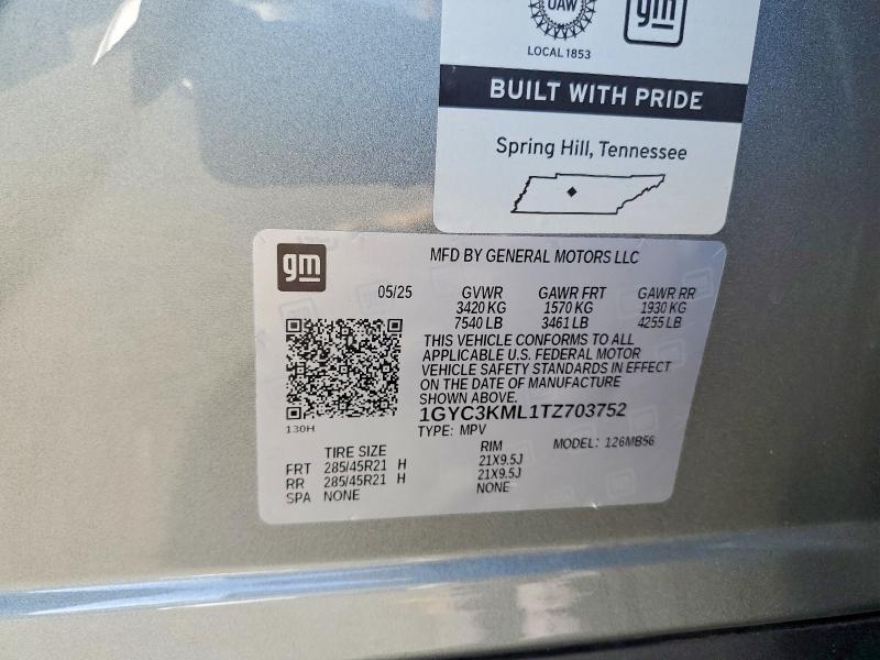 Продажа на аукционе авто 2026 Cadillac Vistiq, vin: 1GYC3KML1TZ703752, номер лота: 75501385