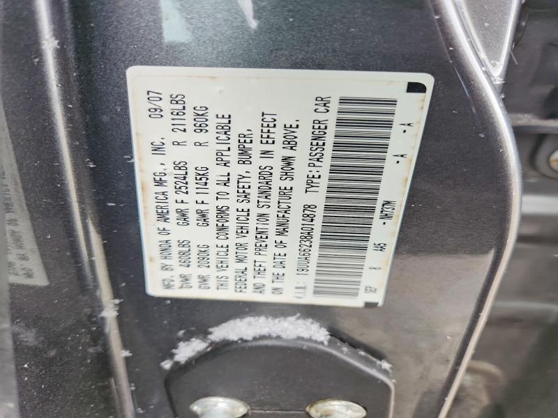 Aukcja sprzedaży 2008 Acura Tl, vin: 19UUA66238A014878, numer aukcji: 75636375