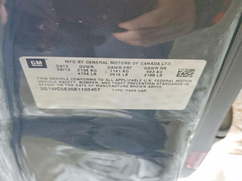 2014 Chevrolet Impala Limited მანქანა იყიდება აუქციონზე, vin: 2G1WC5E35E1108457, აუქციონის ნომერი: 74821585