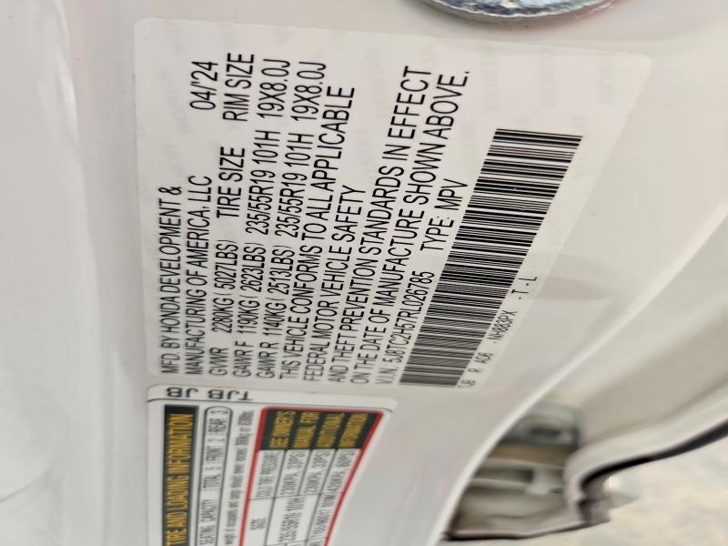 72569305 :رقم المزاد ، 5J8TC2H57RL026785 vin ، 2024 Acura Rdx مزاد بيع