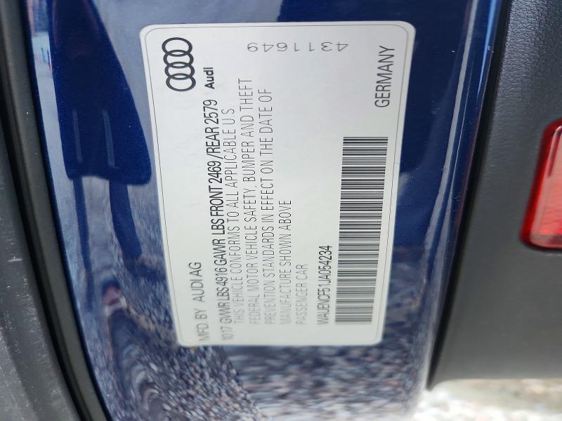 2018 Audi A5 მანქანა იყიდება აუქციონზე, vin: WAUENCF51JA054234, აუქციონის ნომერი: 73663945