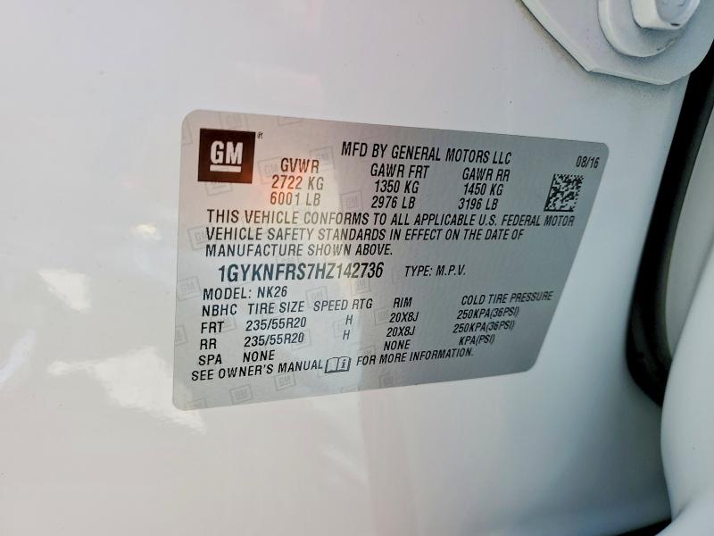 Aukcja sprzedaży 2017 Cadillac Xt5 Platin, vin: 1GYKNFRS7HZ142736, numer aukcji: 73509295