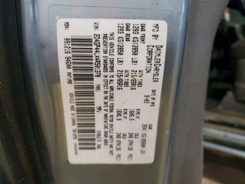 Aukcja sprzedaży 2004 Dodge Grand Caravan, vin: 2D4GP44LX4R501370, numer aukcji: 72167155