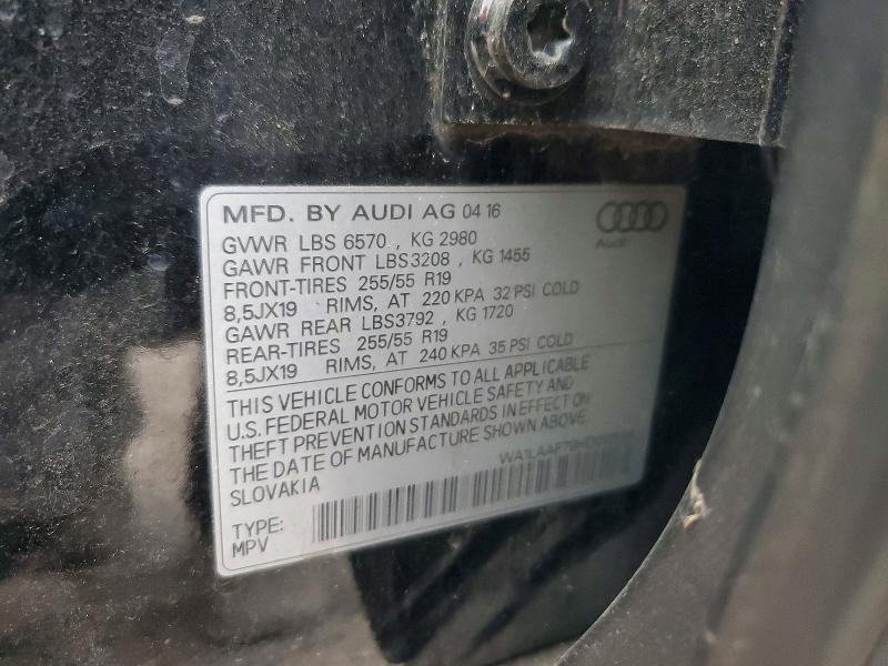 Продажа на аукционе авто 2017 Audi Q7, vin: WA1LAAF79HD013526, номер лота: 72707385