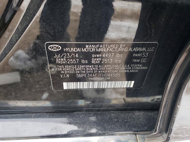 72592515 :رقم المزاد ، 5NPE34AF7FH044595 vin ، 2015 Hyundai Sonata Spo مزاد بيع