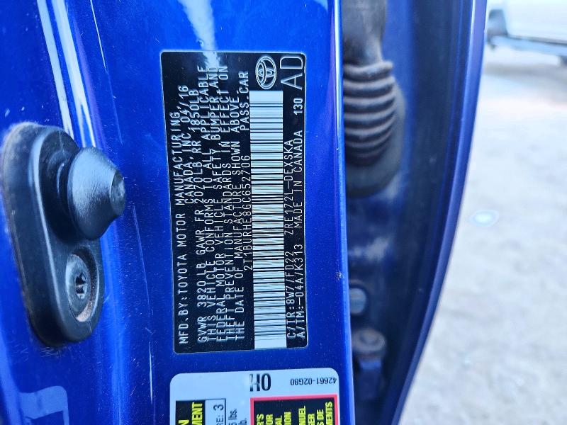 Aukcja sprzedaży 2016 Toyota Corolla, vin: 2T1BURHE8GC652706, numer aukcji: 73184805