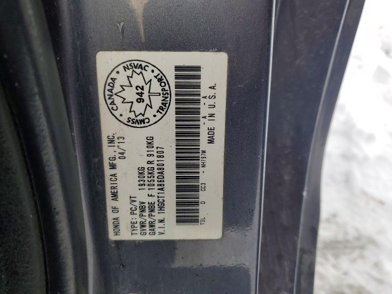 Продажа на аукционе авто 2013 Honda Accord, vin: 1HGCT1A86DA801807, номер лота: 73372885