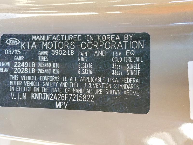 Продаж на аукціоні авто 2015 Kia Soul, vin: KNDJN2A26F7215822, номер лоту: 74936645