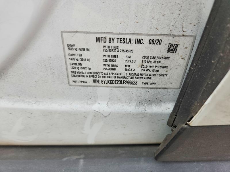 Продажа на аукционе авто 2020 Tesla Model X, vin: 5YJXCDE23LF299528, номер лота: 72385995