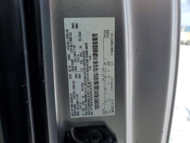 Продажа на аукционе авто 2018 Ford F150, vin: 1FTEX1C53JFC23517, номер лота: 75042995