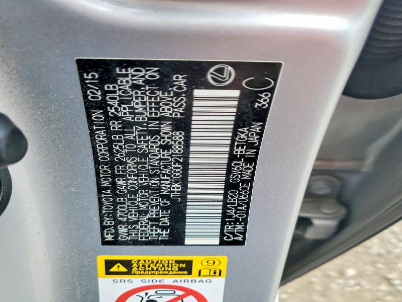 Aukcja sprzedaży 2015 Lexus Es, vin: JTHBK1GG0F2188588, numer aukcji: 74435585