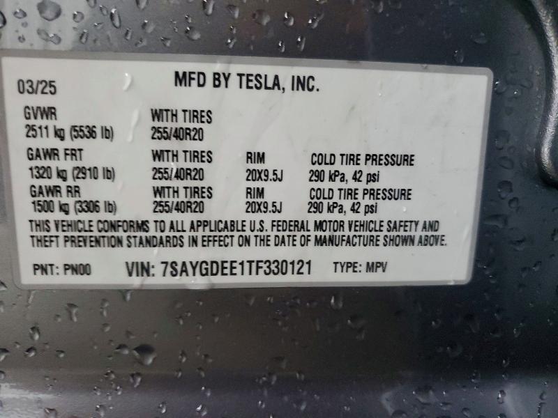 Продажа на аукционе авто 2026 Tesla Model Y, vin: 7SAYGDEE1TF330121, номер лота: 98287295