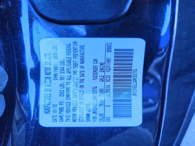 Auction sale of the 2010 Infiniti G37, vin: JN1CV6EL2AM150774, lot number: 74934015