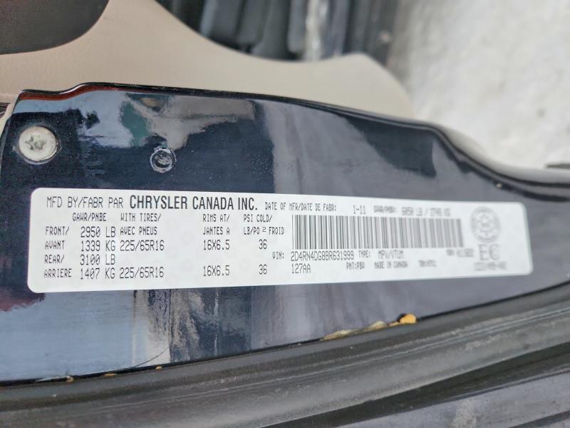 2011 Dodge Grand Caravan მანქანა იყიდება აუქციონზე, vin: 2D4RN4DG8BR631999, აუქციონის ნომერი: 95712505