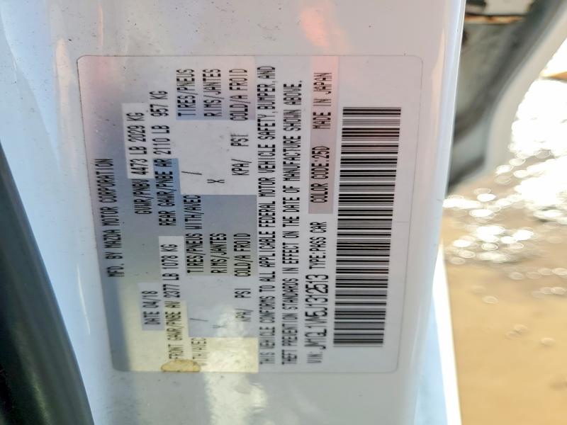 2018 Mazda 6 მანქანა იყიდება აუქციონზე, vin: JM1GL1VM5J1312513, აუქციონის ნომერი: 98187195