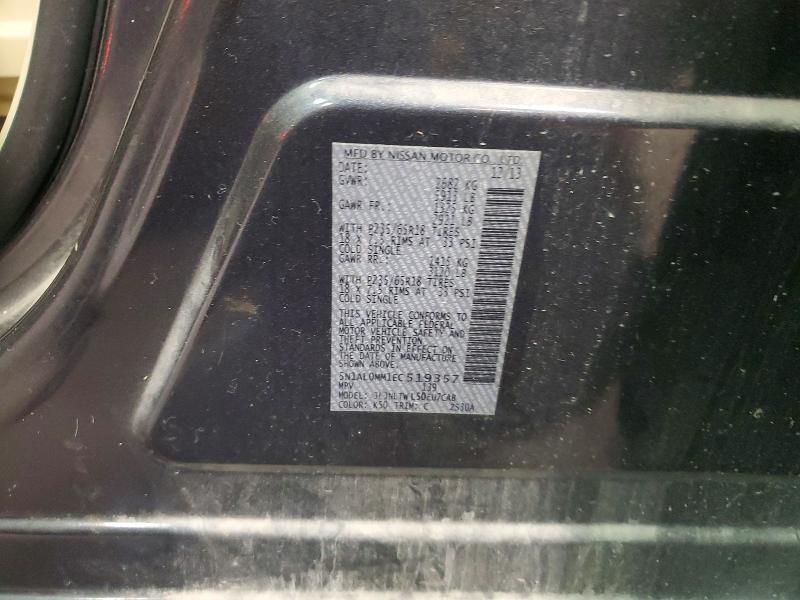 Продаж на аукціоні авто 2014 Infiniti Qx60, vin: 5N1AL0MM1EC519357, номер лоту: 73603715