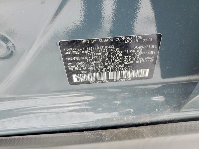 Aukcja sprzedaży 2025 Subaru Crosstrek, vin: JF2GUHDC1S8340253, numer aukcji: 75497585
