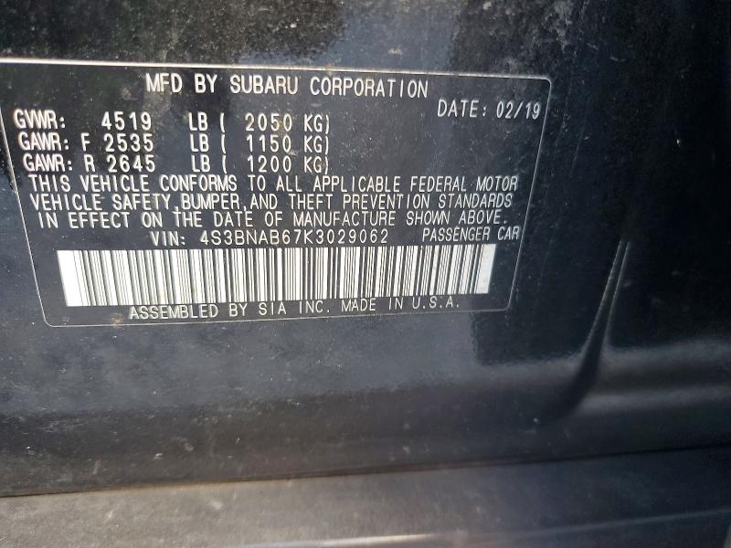 Продаж на аукціоні авто 2019 Subaru Legacy, vin: 4S3BNAB67K3029062, номер лоту: 75215135