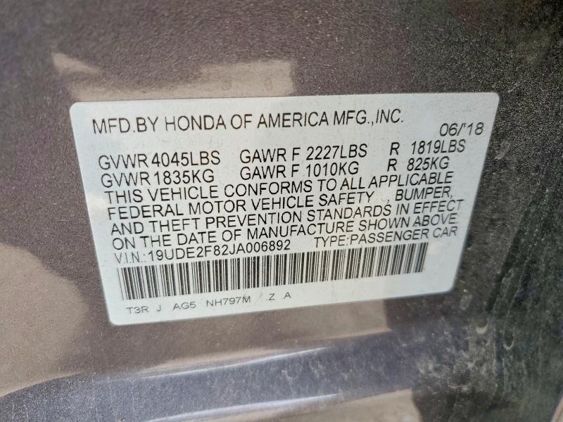 Aukcja sprzedaży 2018 Acura Ilx, vin: 19UDE2F82JA006892, numer aukcji: 98058185