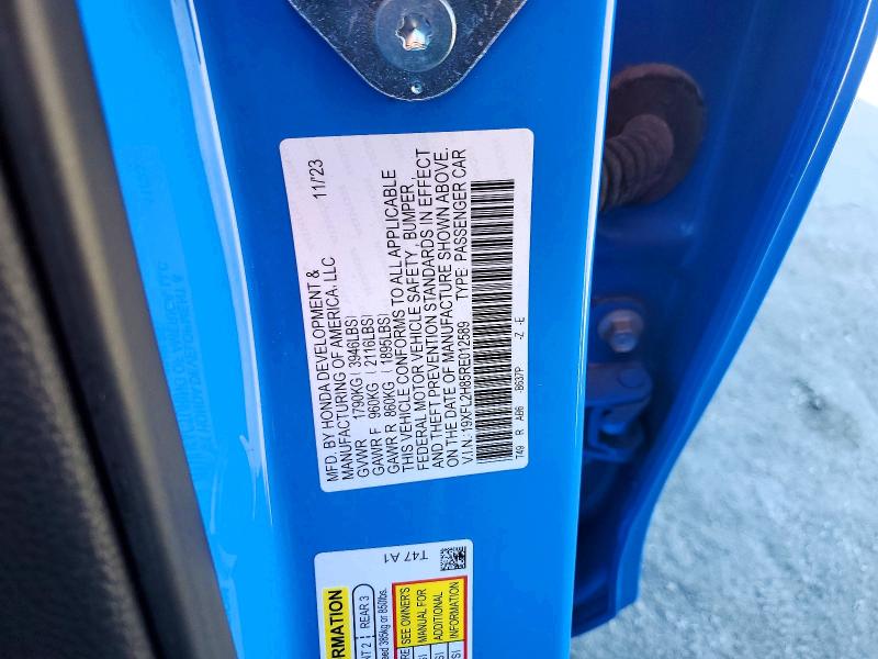 73796605 :رقم المزاد ، 19XFL2H85RE012589 vin ، 2024 Honda Civic Spor مزاد بيع