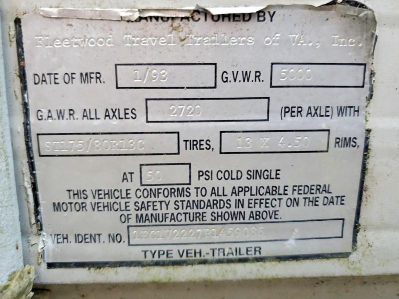 Продаж на аукціоні авто 1993 Fleetwood Prowler, vin: 1EC1V2227P1459086, номер лоту: 98336555
