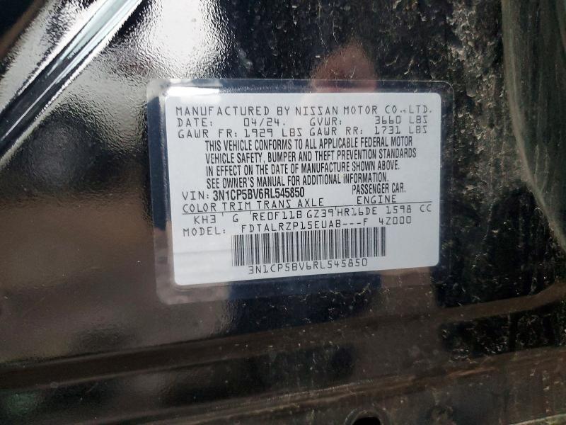 Продаж на аукціоні авто 2024 Nissan Kicks, vin: 3N1CP5BV6RL545850, номер лоту: 97244945