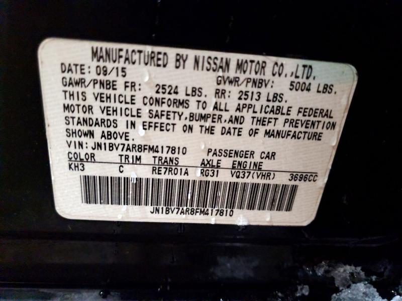 Aukcja sprzedaży 2015 Infiniti Q50, vin: JN1BV7AR8FM417810, numer aukcji: 75232425