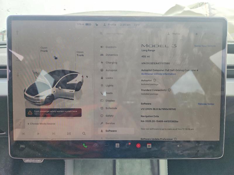 75585095 :رقم المزاد ، 5YJ3E1EA4TF117060 vin ، 2026 Tesla Model 3 مزاد بيع