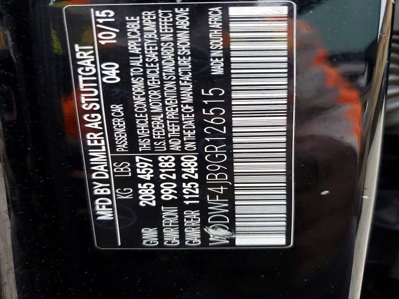 2016 Mercedes-benz C 300 მანქანა იყიდება აუქციონზე, vin: WDDWF4JB9GR126515, აუქციონის ნომერი: 99714345