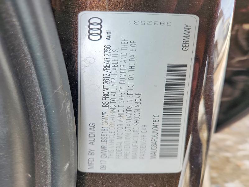 Aukcja sprzedaży 2018 Audi A6, vin: WAUG8AFC6JN041510, numer aukcji: 98859355