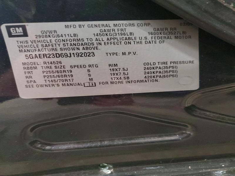 Продаж на аукціоні авто 2009 Buick Enclave, vin: 5GAER23D69J192023, номер лоту: 99545565