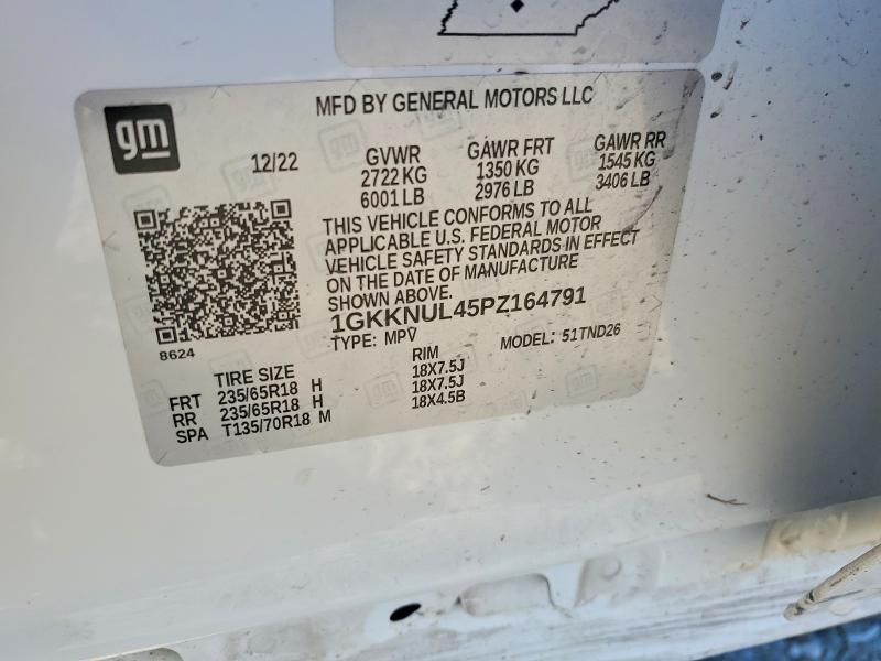 99698595 :رقم المزاد ، 1GKKNUL45PZ164791 vin ، 2023 Gmc Acadia مزاد بيع