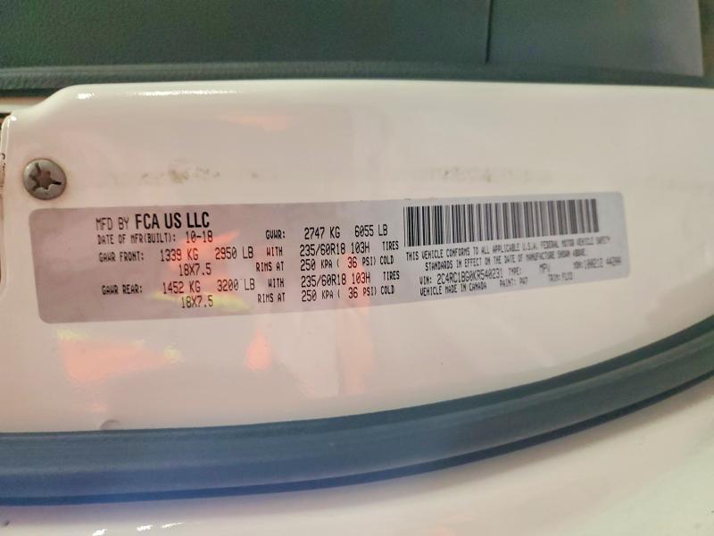 98114815 :رقم المزاد ، 2C4RC1BG0KR540231 vin ، 2019 Chrysler Pacifica مزاد بيع