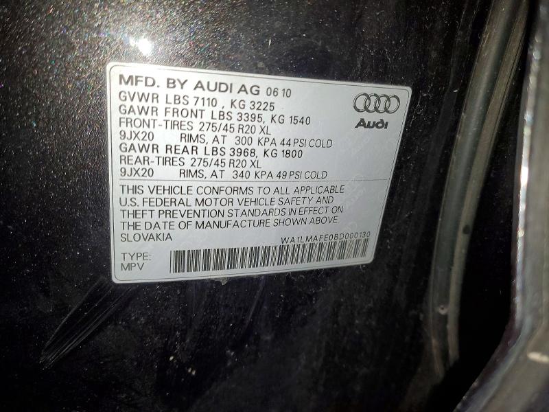 Aukcja sprzedaży 2011 Audi Q7, vin: WA1LMAFE0BD000130, numer aukcji: 73215475