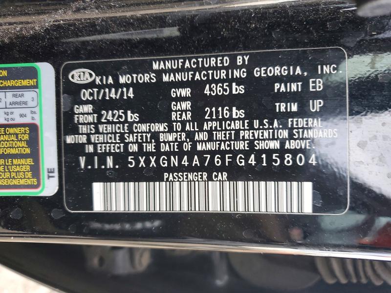 Продажа на аукционе авто 2015 Kia Optima, vin: 5XXGN4A76FG415804, номер лота: 73477775