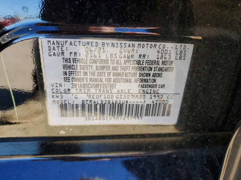 Aukcja sprzedaży 2021 Nissan Sentra Sv, vin: 3N1AB8CV9MY297997, numer aukcji: 99823055