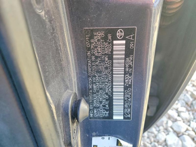 Aukcja sprzedaży 2011 Toyota Prius, vin: JTDKN3DU6B5292333, numer aukcji: 72838865
