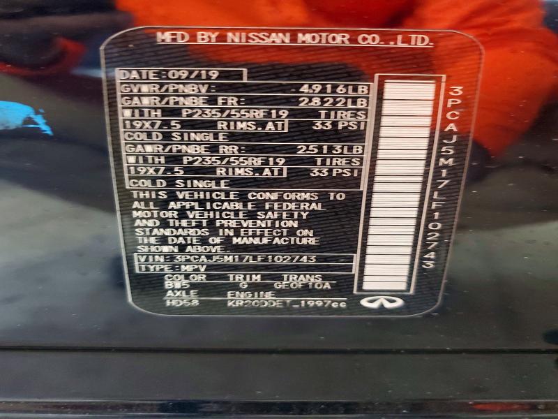 Продажа на аукционе авто 2020 Infiniti Qx50 Pure, vin: 3PCAJ5M17LF102743, номер лота: 74329175