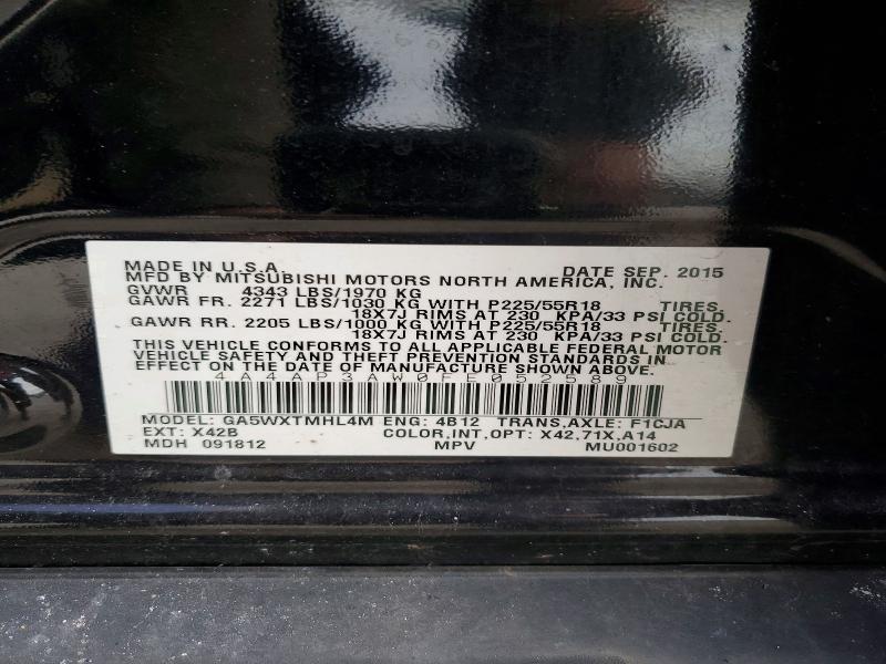 Продаж на аукціоні авто 2015 Mitsubishi Outlander, vin: 4A4AP3AW0FE052589, номер лоту: 74135795