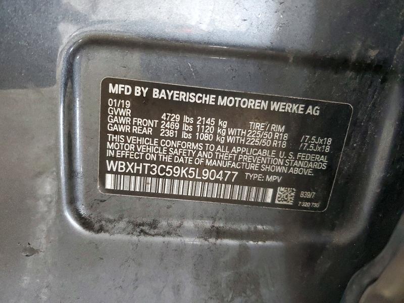 Продажа на аукционе авто 2019 Bmw X1 Xdrive2, vin: WBXHT3C59K5L90477, номер лота: 99210235