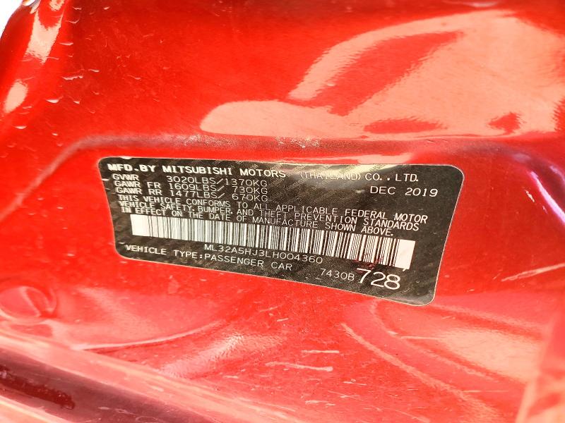 Продаж на аукціоні авто 2020 Mitsubishi Mirage, vin: ML32A5HJ3LH004360, номер лоту: 72901075