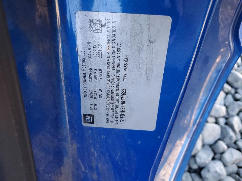 Aukcja sprzedaży 2017 Chevrolet Camaro Lt, vin: 1G1FD1RS4H0171623, numer aukcji: 72973335