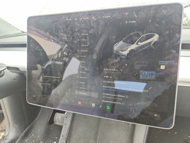 98855485 :رقم المزاد ، 7SAYGDED4SF221268 vin ، 2025 Tesla Model Y مزاد بيع