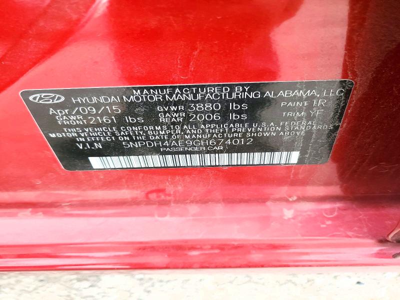 2016 Hyundai Elantra მანქანა იყიდება აუქციონზე, vin: 5NPDH4AE9GH674012, აუქციონის ნომერი: 73926555