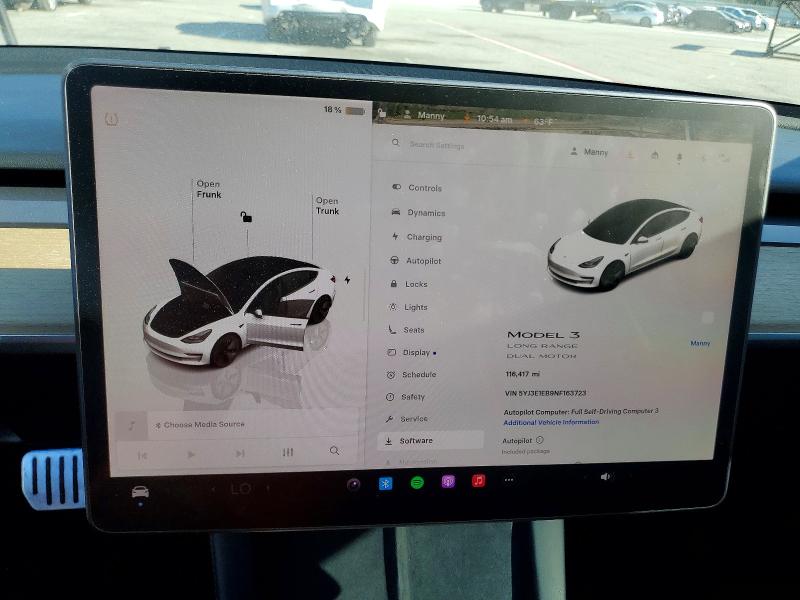 Aukcja sprzedaży 2022 Tesla Model 3, vin: 5YJ3E1EB9NF163723, numer aukcji: 73291605
