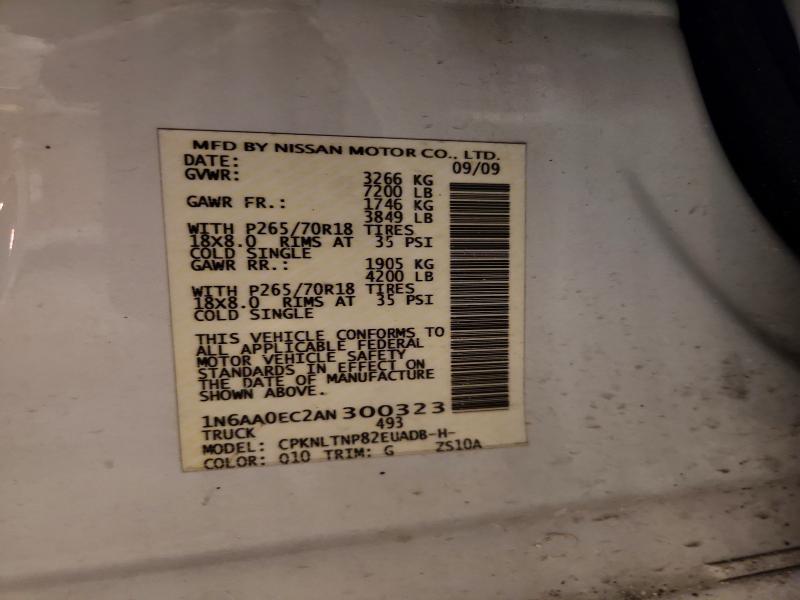 Aukcja sprzedaży 2010 Nissan Titan, vin: 1N6AA0EC2AN300323, numer aukcji: 74693435