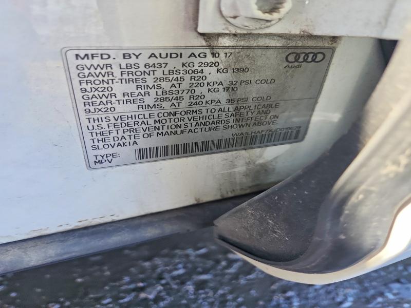 2018 Audi Q7 მანქანა იყიდება აუქციონზე, vin: WA1LHAF7XJD019529, აუქციონის ნომერი: 75164755