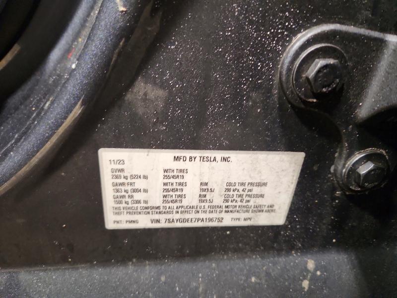 73861975 :رقم المزاد ، 7SAYGDEE7PA196752 vin ، 2023 Tesla Model Y مزاد بيع